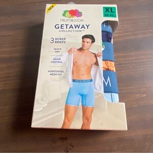Fruit of the Loom Men's Boxer Briefs - Blue, Orange,Mens Size‎ XL New In Box